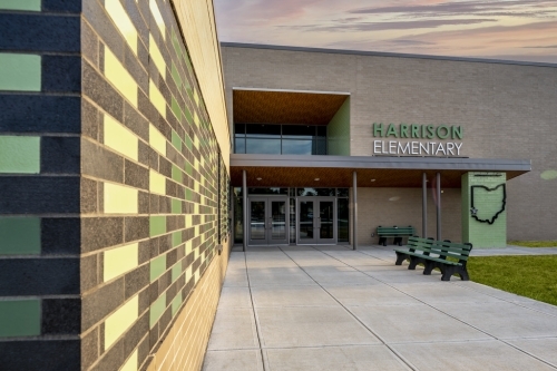 Harrison Elementary school entrance