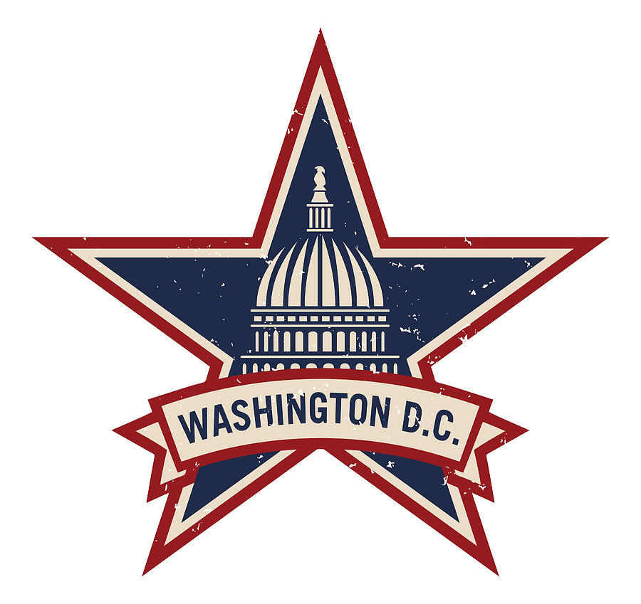 Washington D.C. star with white house